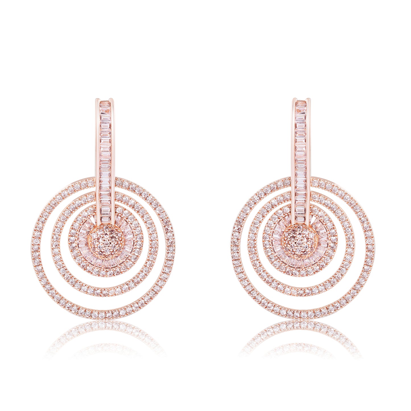 Reem Earrings - Big - Rose Gold