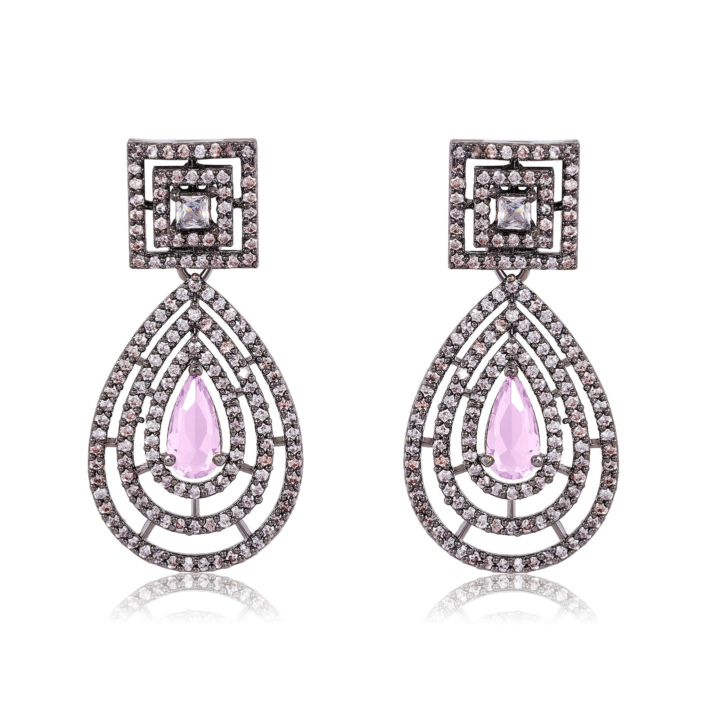 Destiny Drop Earrings - Pink