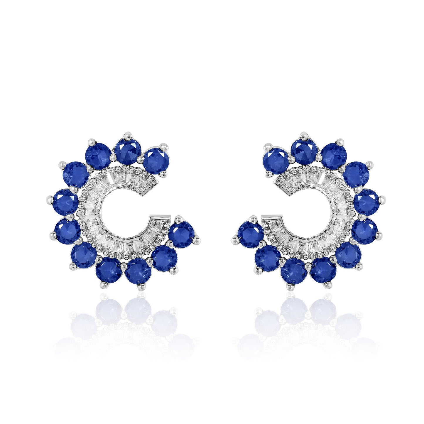 Orbit Stud Earrings - Blue