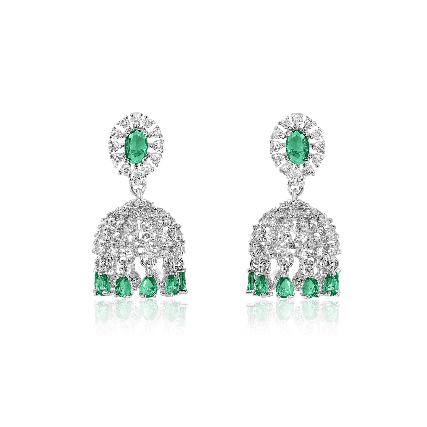 Naira Jhumkas - Green
