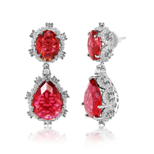 Blush Belle Earrings - Red
