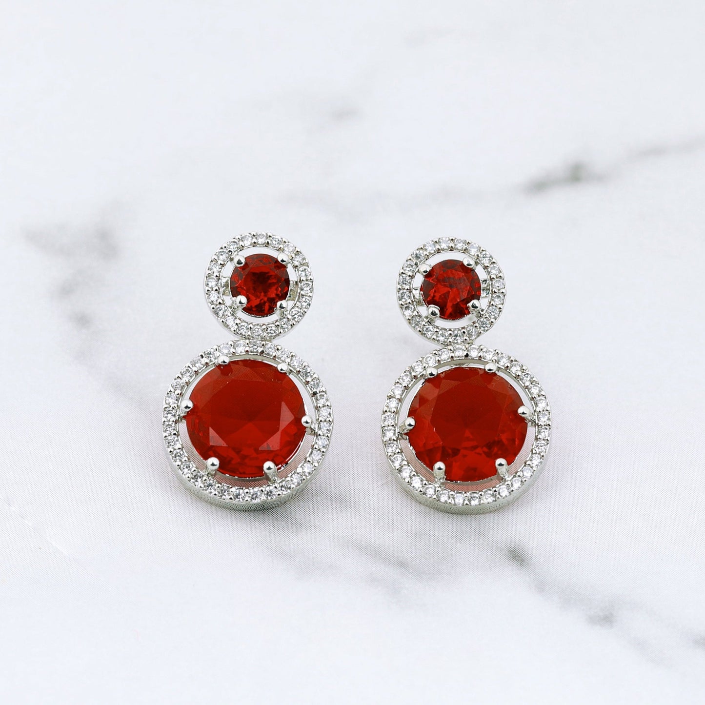 Azra Earrings - Red