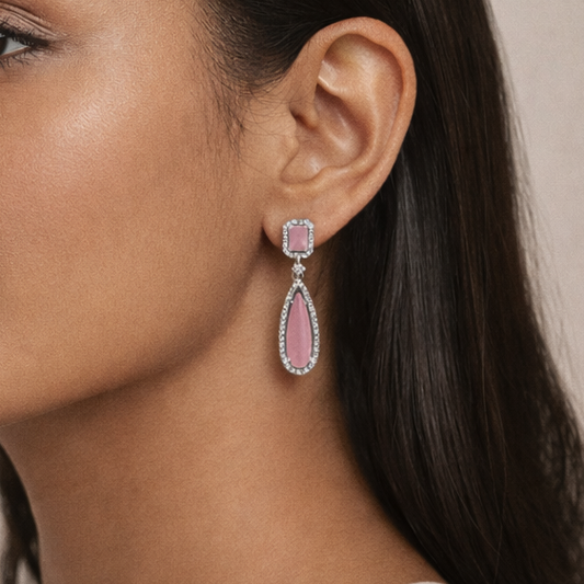 Blush Dangler earrings - Pink
