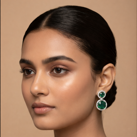 Azra Earrings - Green