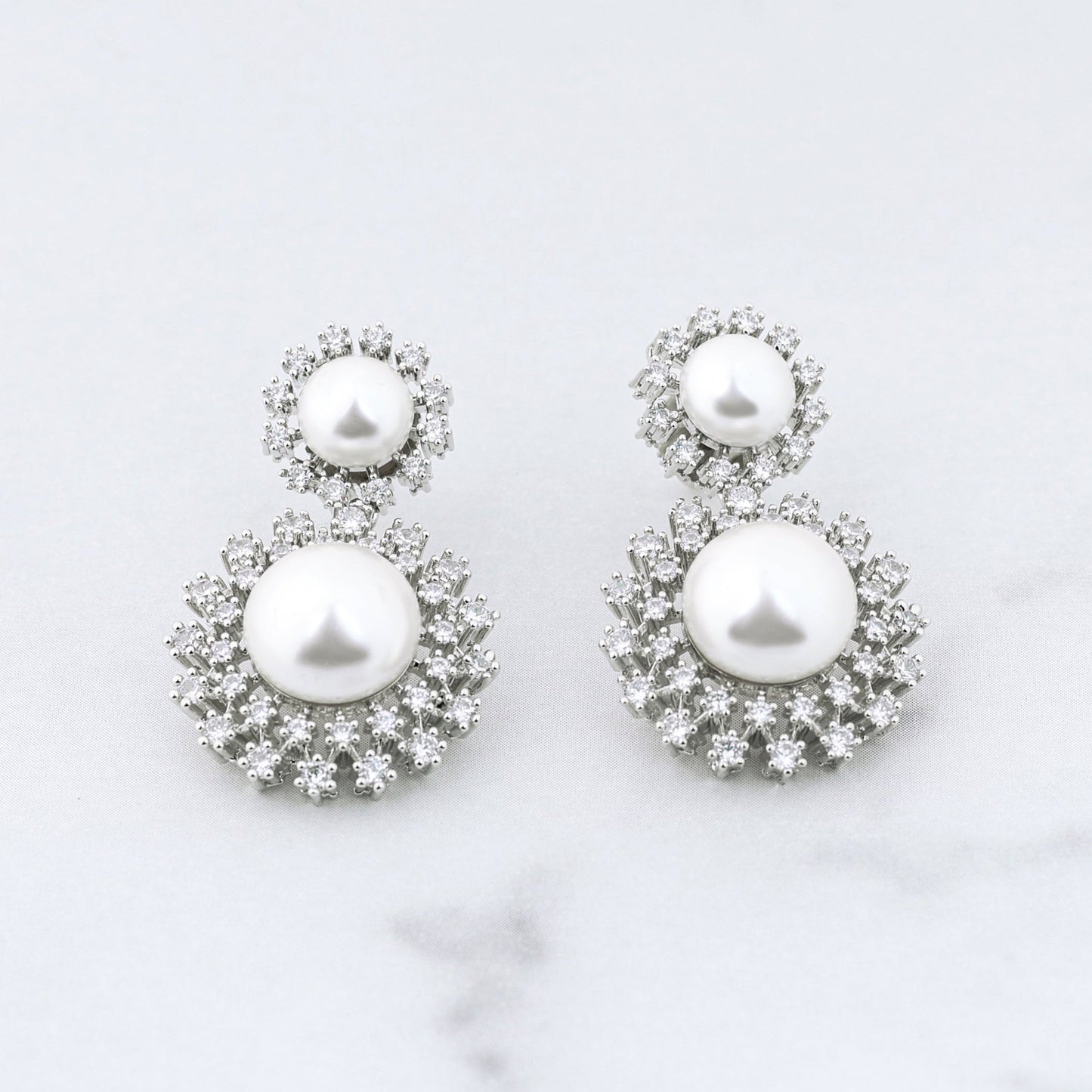 Galaxy Dust Earrings - White