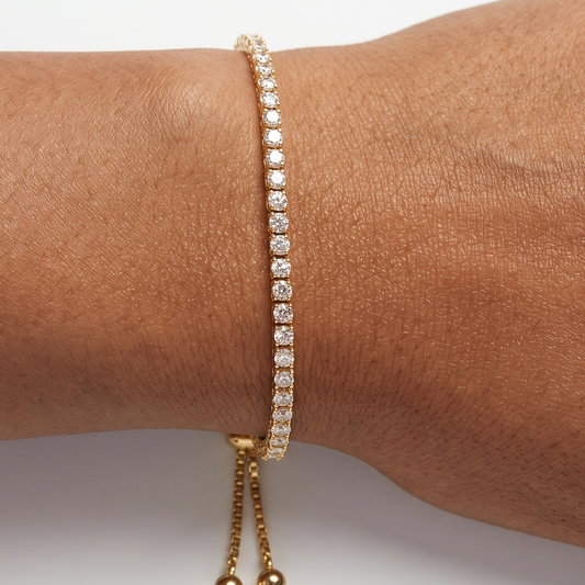 Starlight Diamond Tennis Bracelet - Gold