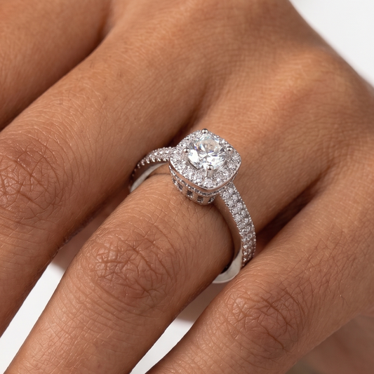 Crown Jewel Solitaire Ring - Silver