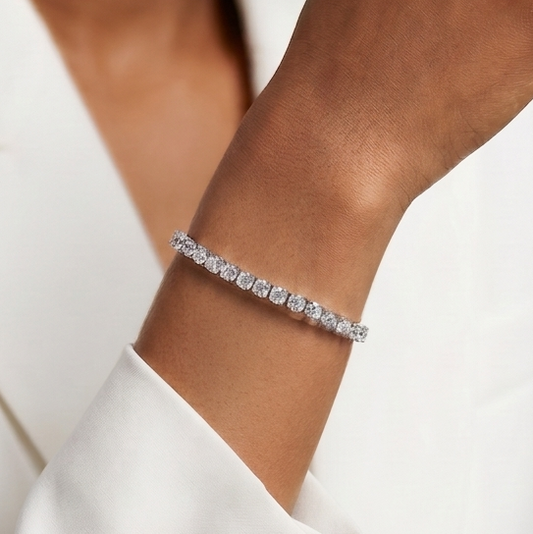 Starlight Diamond Tennis Bracelet - Silver