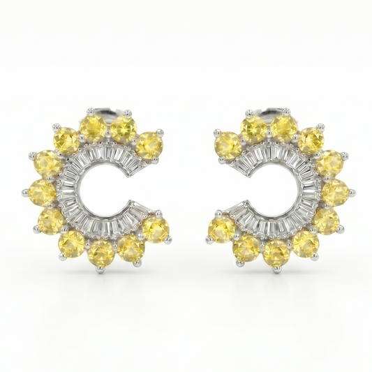 Orbit Stud Earrings - Yellow