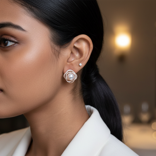 Rose Rain Earrings-Rose Gold