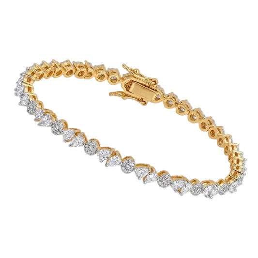 Stella Tennis Bracelet - Diamond & Gold