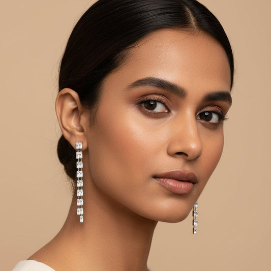 Shimmer Song Earrings - Baguettes