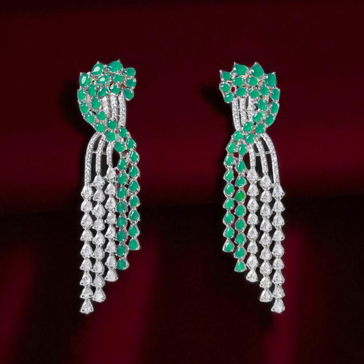 Ranya Earrings - Green