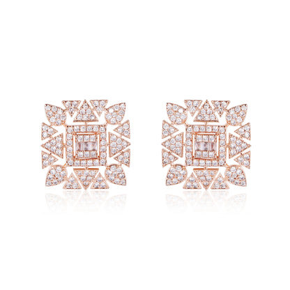Mirage Stud Earrings - Rose Gold