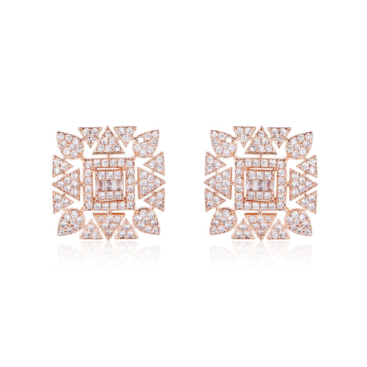 Mirage Stud Earrings - Rose Gold