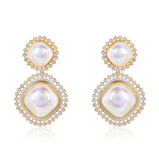 Subtle Stone Drop - Gold