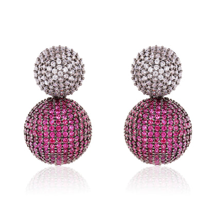 Lucent Earrings - Ruby pink