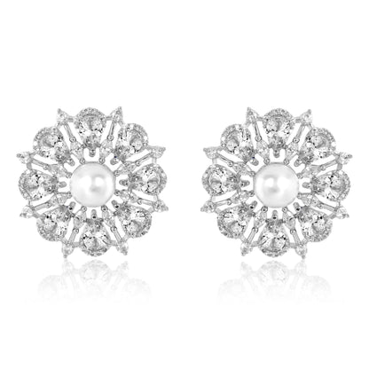 Flore Earrings - White studs