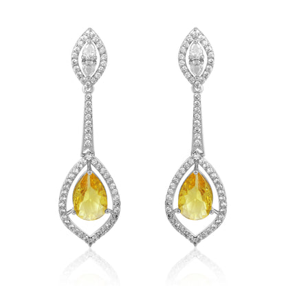 Radiant Drop Earrings - Yellow