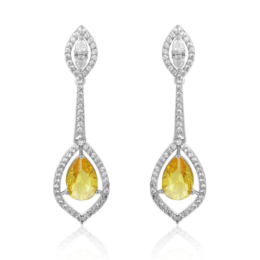Radiant Drop Earrings - Yellow
