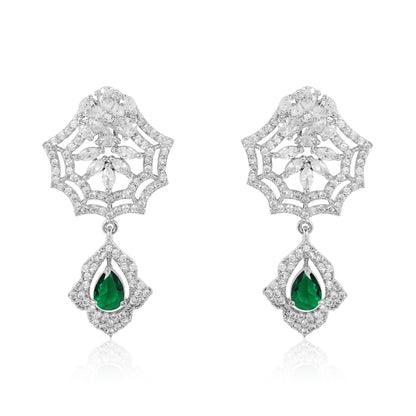 Duchess Drop Earrings - Green