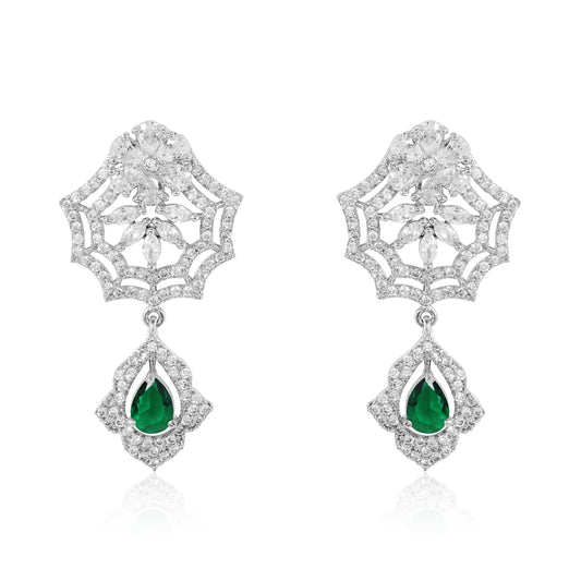 Duchess Drop Earrings - Green