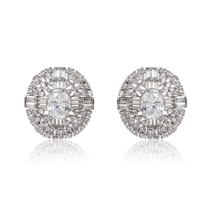 Mist Stud Earrings - Silver