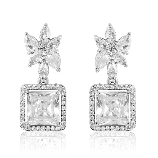 Star drop Earrings - Silver