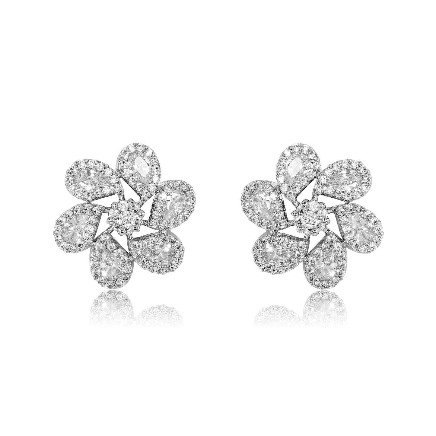 Bloom Stud Earrings - Silver