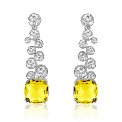 Huda Dangler Earrings - Yellow
