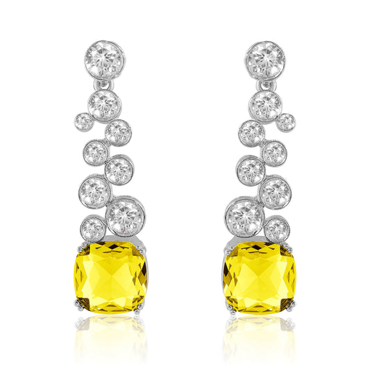 Huda Dangler Earrings - Yellow