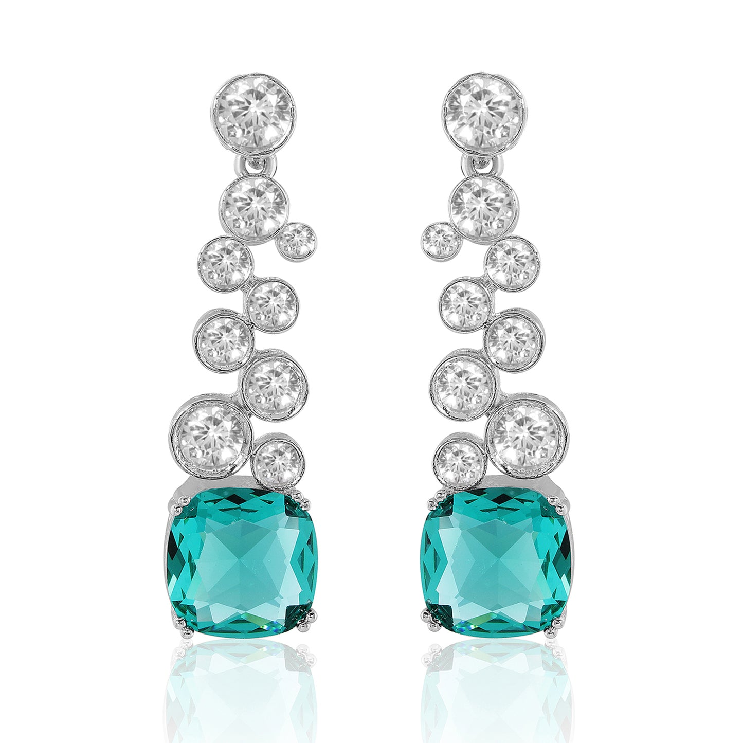 Huda Dangler Earrings - Green