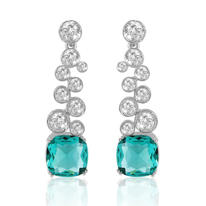 Huda Dangler Earrings - Green