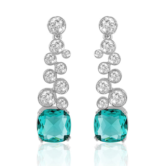 Huda Dangler Earrings - Green