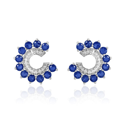 Orbit Stud Earrings - Blue