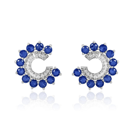 Orbit Stud Earrings - Blue