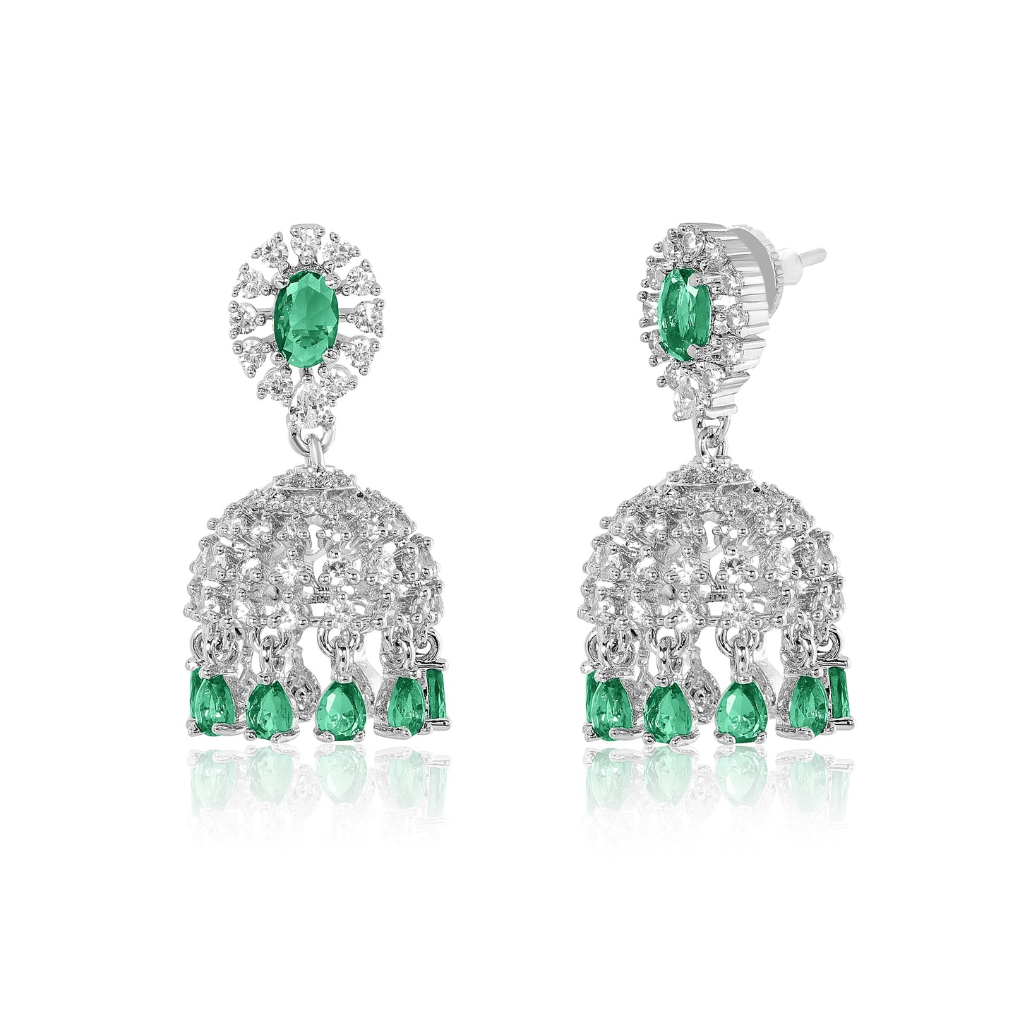 Naira Jhumkas - Green
