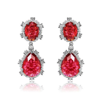 Blush Belle Earrings - Red