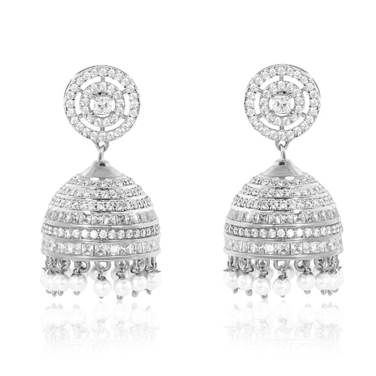 Isha Jhumkas - Silver