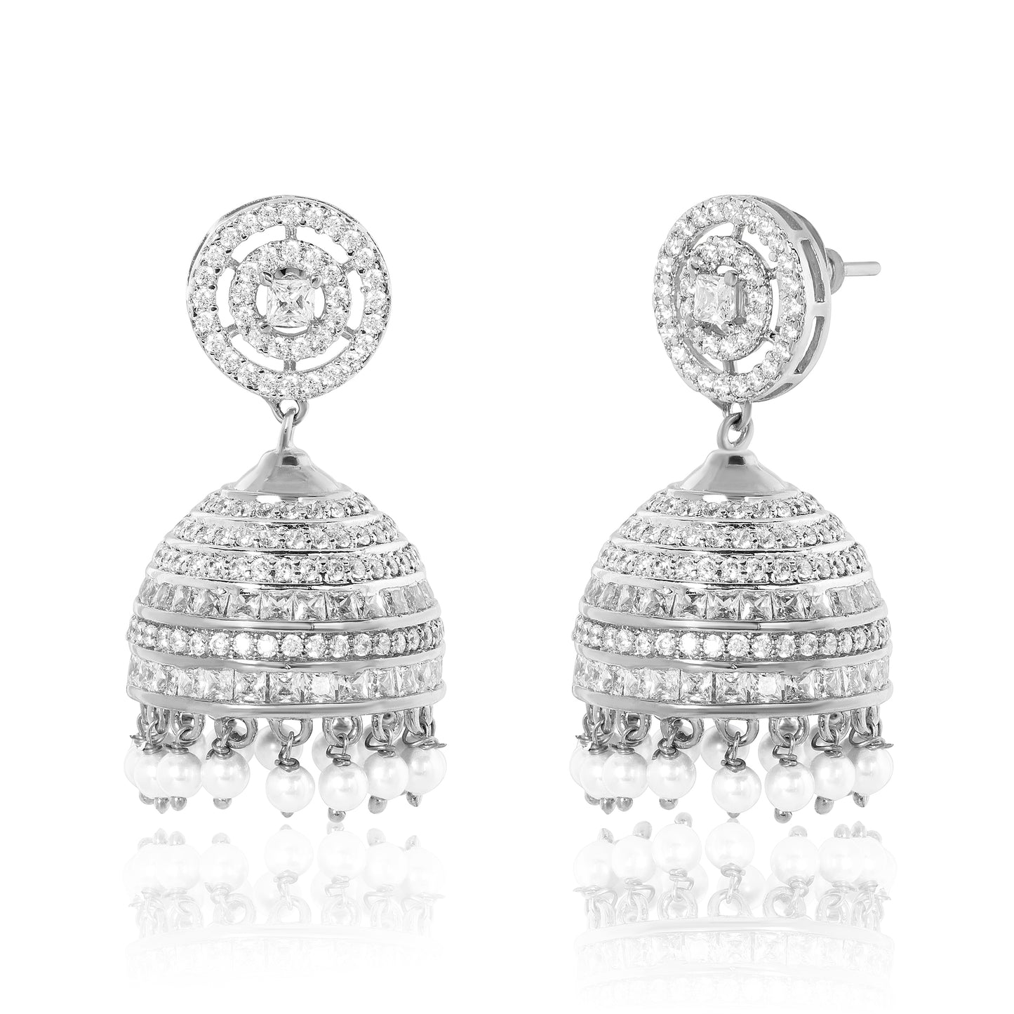 Isha Jhumkas - Silver