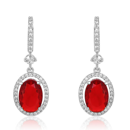 Moonbeam Hook Earrings - Red