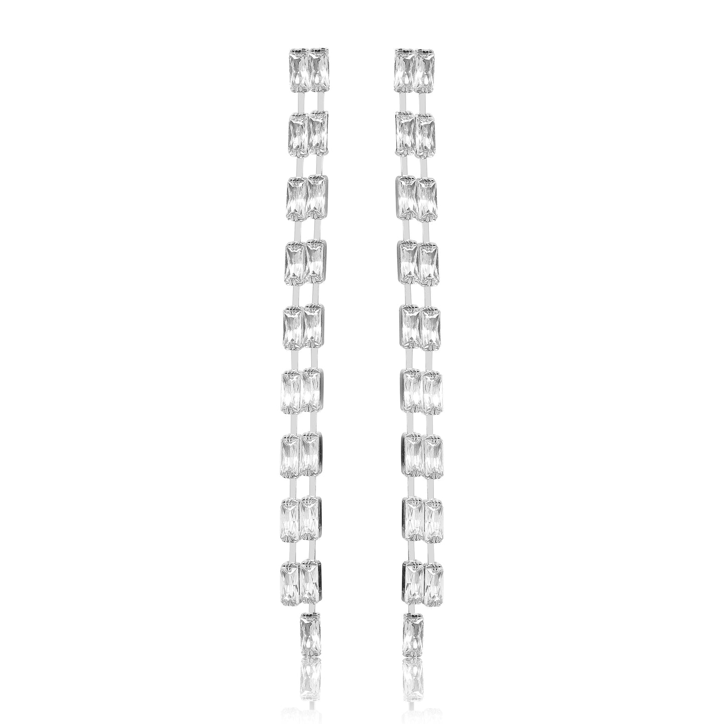 Shimmer Song Earrings - Baguettes