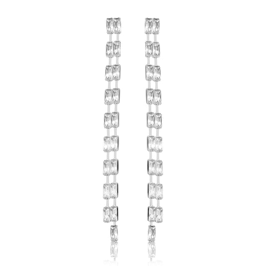 Shimmer Song Earrings - Baguettes