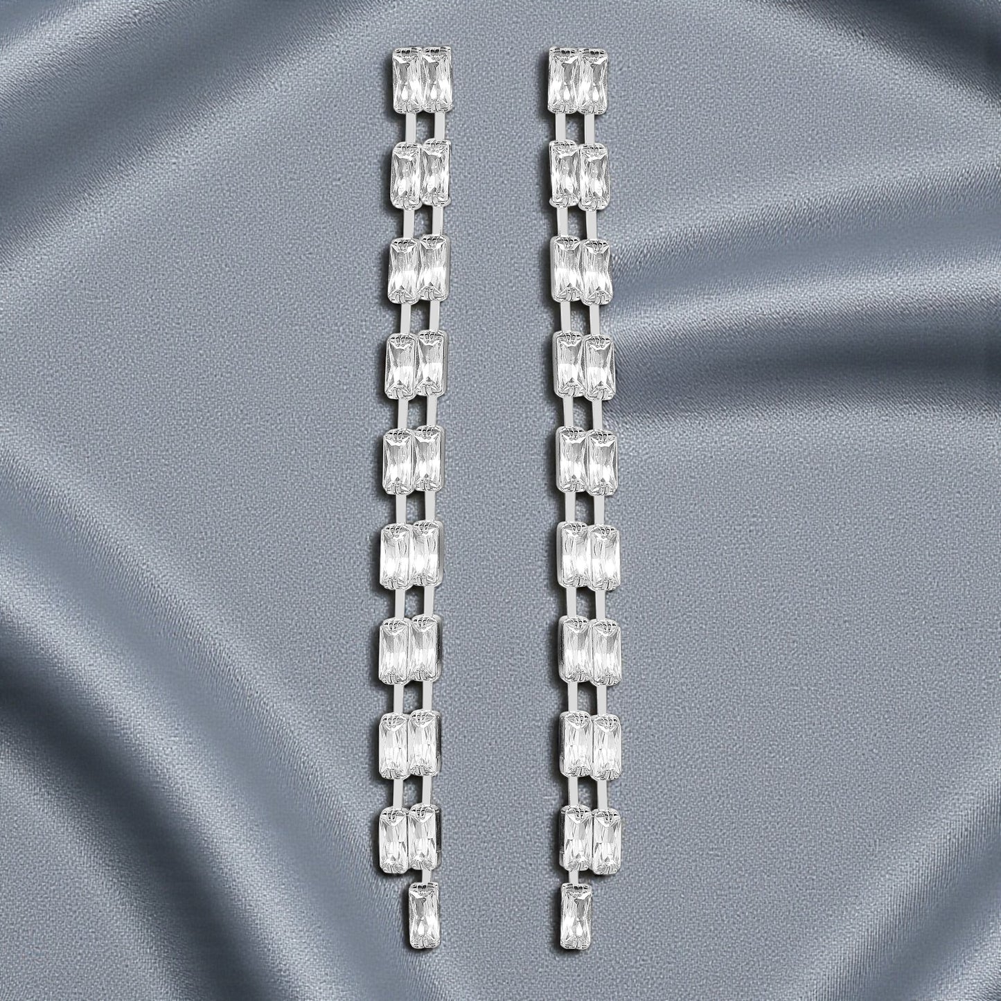Shimmer Song Earrings - Baguettes