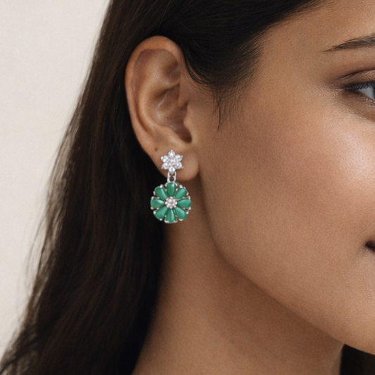 Ira Earrings - Green