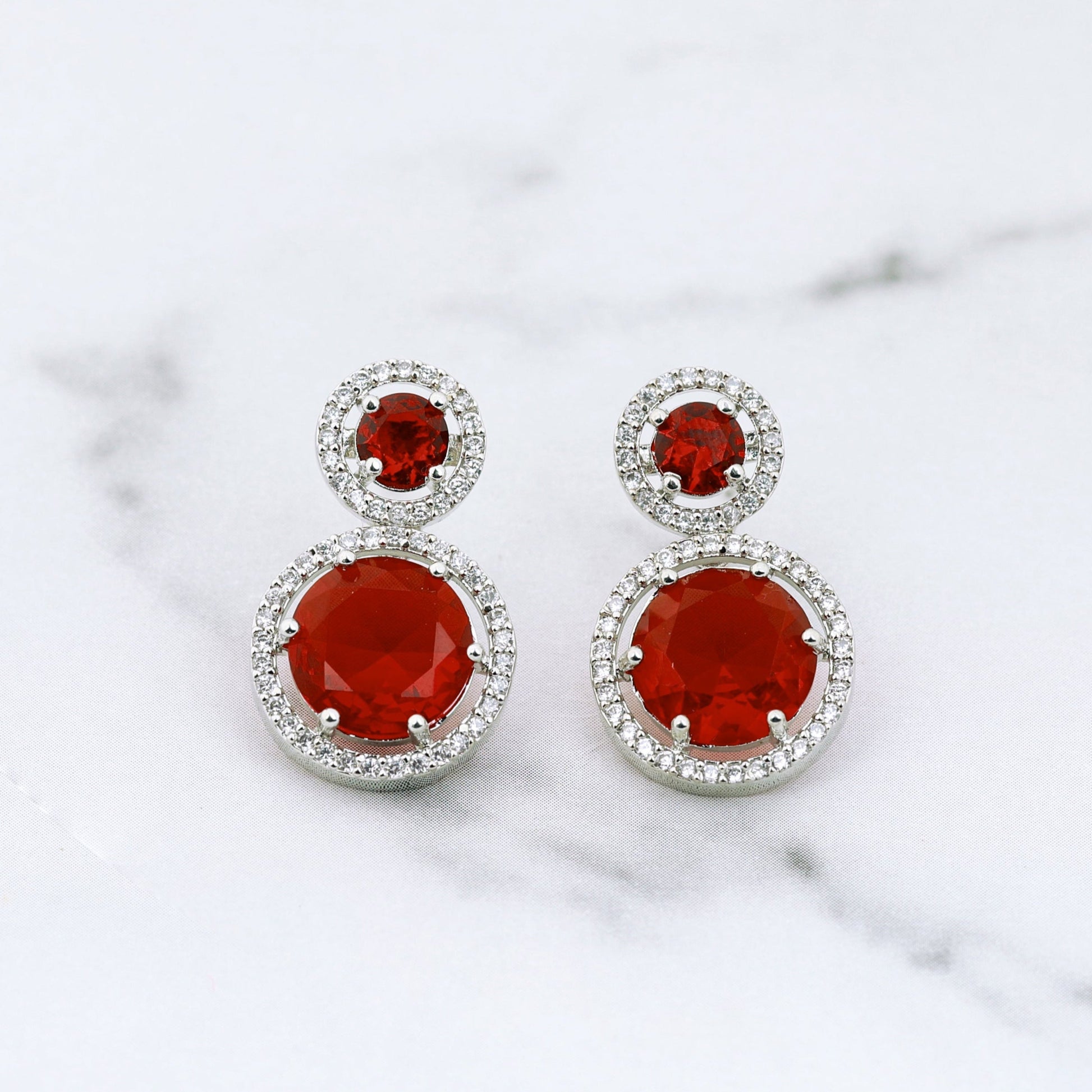 Azra Earrings - Red