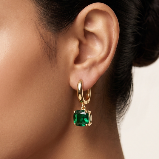 Zaira Bali Hoops - Green