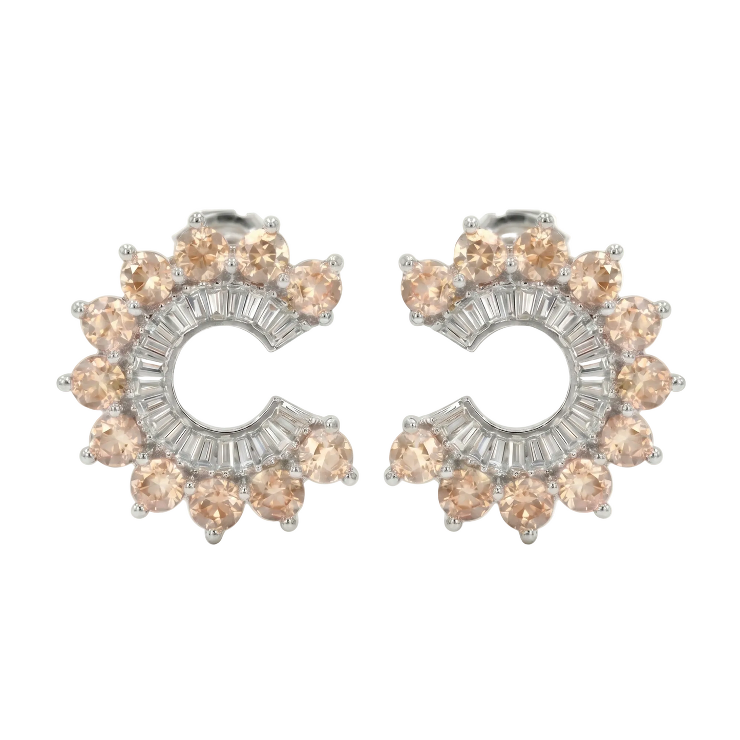 Orbit Stud Earrings -Champagne