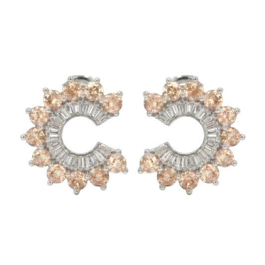 Orbit Stud Earrings -Champagne