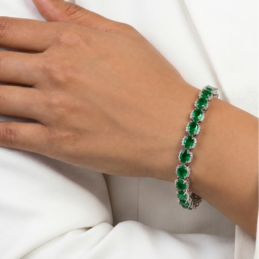 Eden Tennis Bracelet - Green